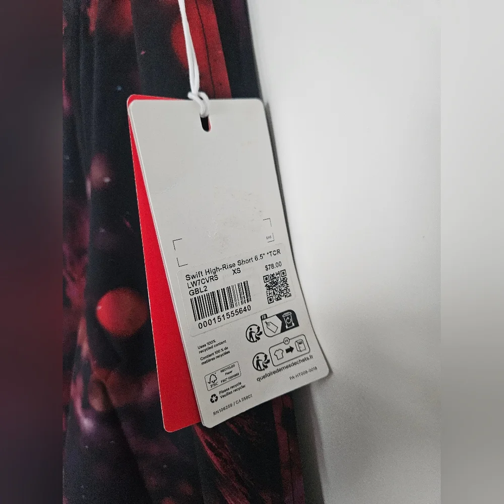 NWT RARE Lululemon Team Canada Swift High-Rise Short 6.5